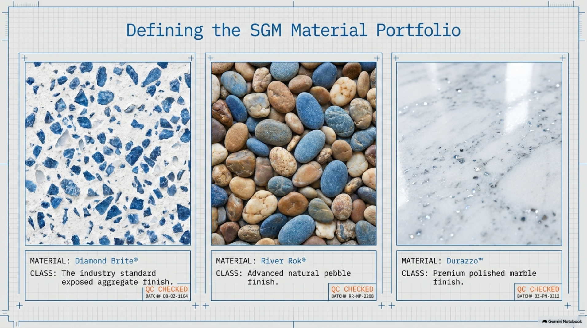 Finish material specifications