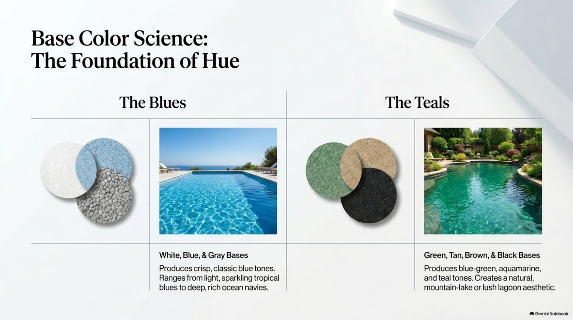 Color theory for pools